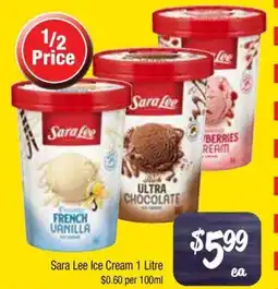 Farmer Jack's Sara Lee Ice Cream offer