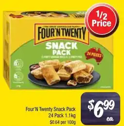 Farmer Jack's Four'N Twenty Snack Pack offer