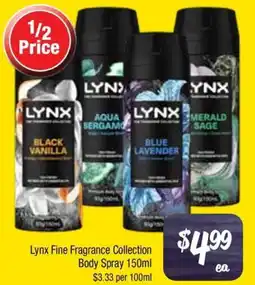 Farmer Jack's Lynx Fine Fragrance Collection Body Spray offer
