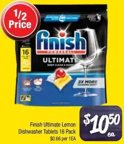 Farmer Jack's Finish Ultimate Lemon Dishwasher Tablets offer