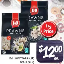 Farmer Jack's I&J Raw Prawns offer