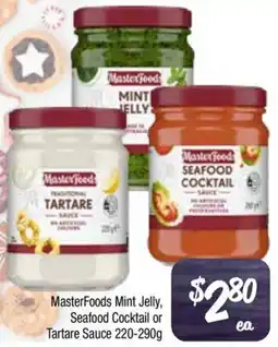 Farmer Jack's MasterFoods Mint Jelly, Seafood Cocktail or Tartare Sauce offer