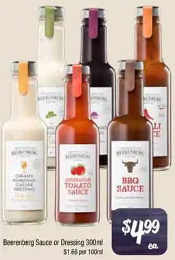 Farmer Jack's Beerenberg Sauce or Dressing offer