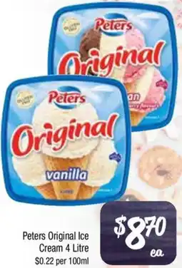 Farmer Jack's Peters Original Ice Cream offer