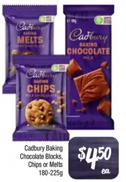 Farmer Jack's Cadbury Baking Chocolate Blocks, Chips or Melts offer