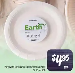 Farmer Jack's Partyware Earth White Plate offer