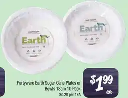 Farmer Jack's Partyware Earth Sugar Cane Plates or Bowls offer