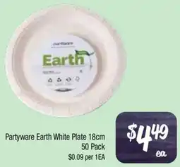 Farmer Jack's Partyware Earth White Plate offer