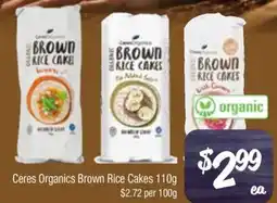 Farmer Jack's Ceres Organics Brown Rice Cakes offer