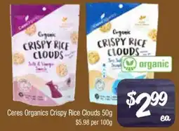 Farmer Jack's Ceres Organics Crispy Rice Clouds offer