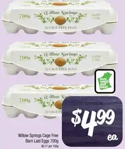 Farmer Jack's Willow Springs Cage Free Barn Laid Eggs offer