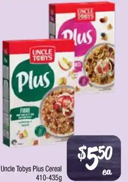 Farmer Jack's Uncle Tobys Plus Cereal offer