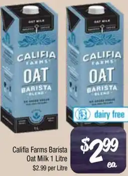 Farmer Jack's Califia Farms Barista Oat Milk offer