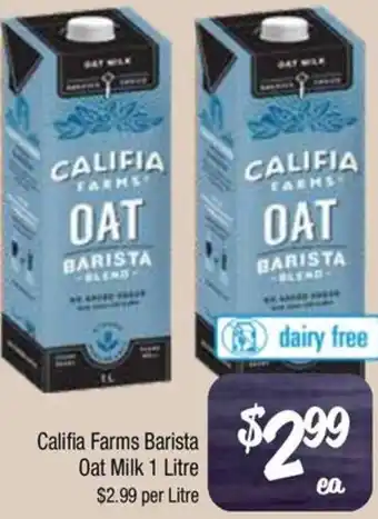 Farmer Jack's Califia Farms Barista Oat Milk offer