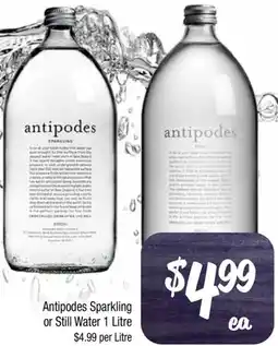 Farmer Jack's Antipodes Sparkling or Still Water offer