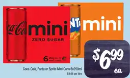 Farmer Jack's Coca-Cola, Fanta or Sprite Mini Cans offer