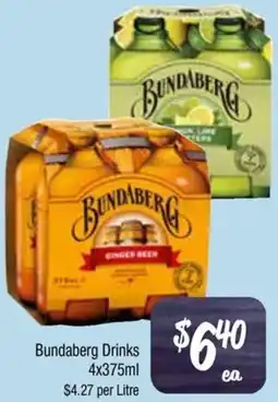 Farmer Jack's Bundaberg Drinks offer