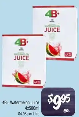 Farmer Jack's 4B+ Watermelon Juice offer
