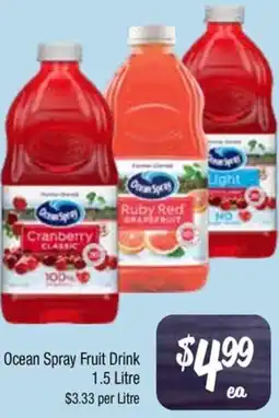 Farmer Jack's Ocean Spray Fruit Drink offer