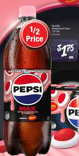 Farmer Jack's Pepsi Max Strawberries & Cream offer