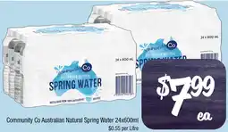 Farmer Jack's Community Co Australian Natural Spring Water offer