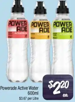 Farmer Jack's Powerade Active Water offer
