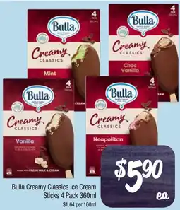 Farmer Jack's Bulla Creamy Classics Ice Cream Sticks offer