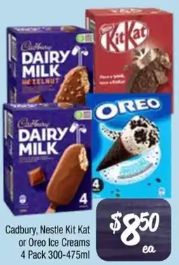 Farmer Jack's Cadbury, Nestle Kit Kat or Oreo Ice Creams offer