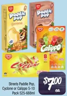 Farmer Jack's Streets Paddle Pop, Cyclone or Calippo offer