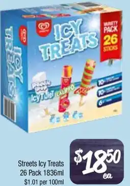 Farmer Jack's Streets Icy Treats offer