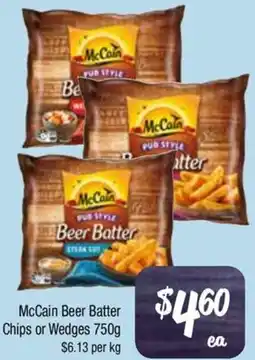 Farmer Jack's McCain Beer Batter Chips or Wedges offer