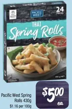 Farmer Jack's Pacific West Spring Rolls offer
