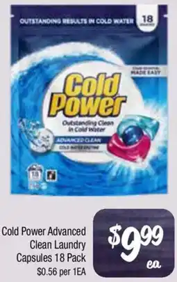 Farmer Jack's Cold Power Advanced Clean Laundry Capsules offer