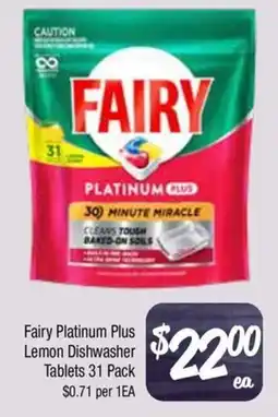 Farmer Jack's Fairy Platinum Plus Lemon Dishwasher Tablets offer