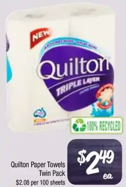 Farmer Jack's Quilton Paper Towels Twin Pack offer
