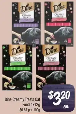 Farmer Jack's Dine Creamy Treats Cat Food offer