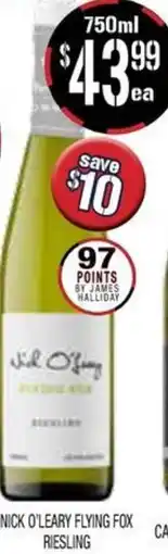 Farmer Jack's Nick o'leary flying fox riesling offer