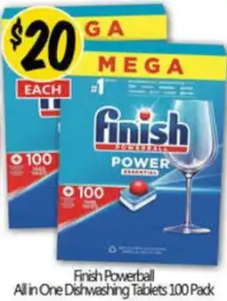 NQR Finish Powerball All in One Dishwashing Tablets offer