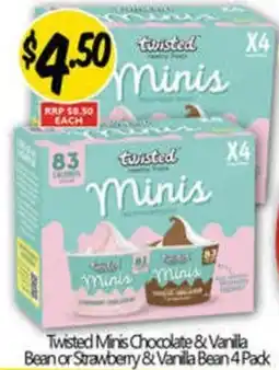 NQR Twisted Minis Chocolate & Vanilla Bean or Strawberry & Vanilla Bean offer