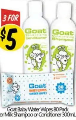 NQR Goat Baby Water Wipes or Milk Shampoo or Conditioner offer