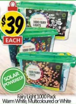 NQR Fairy Light Warm White, Multicoloured or White offer