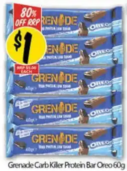 NQR Grenade Carb Killer Protein Bar Oreo offer