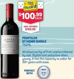 SipnSave Penfolds st henri shiraz offer