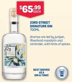 SipnSave 23rd street signature gin offer