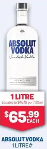 SipnSave Absolut vodka offer