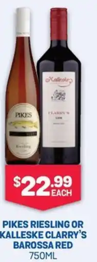 SipnSave Pikes riesling or kalleske clarry's barossa red offer