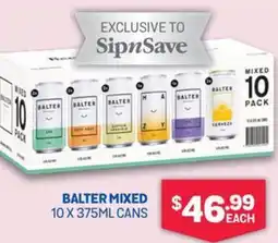 SipnSave Balter mixed offer