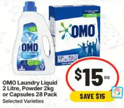 IGA OMO Laundry Liquid Powder or Capsules offer