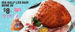 IGA Iga half leg ham bone in offer
