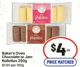 IGA Baker's Oven Chocolate or Jam Rollettes offer